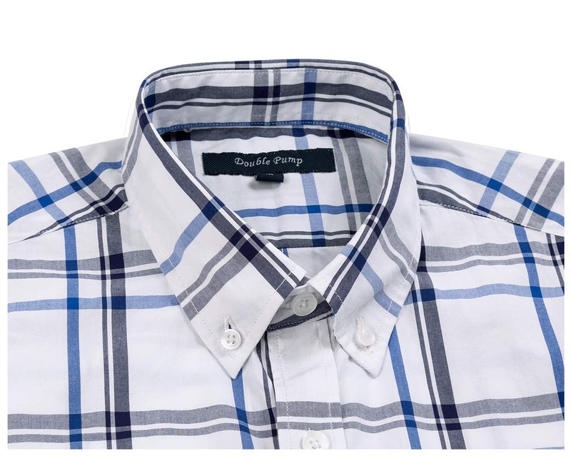 Double Pump Mens Button Down Shirts Cotton Long Sleeve Shirts Regular Fit(RM08LS02,XL) - Image 3
